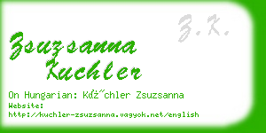 zsuzsanna kuchler business card